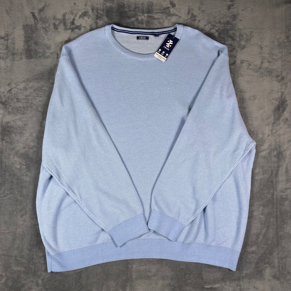IZOD Mens Big and Tall Premium Essentials Sweater Placid Blue 4XB